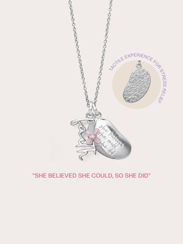 Faith Necklace S925 Silver Rhodium – Mondays Made Flower & Birthstone Jewelry Singapore