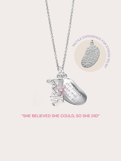 Faith Necklace S925 Silver Rhodium – Mondays Made Flower & Birthstone Jewelry Singapore