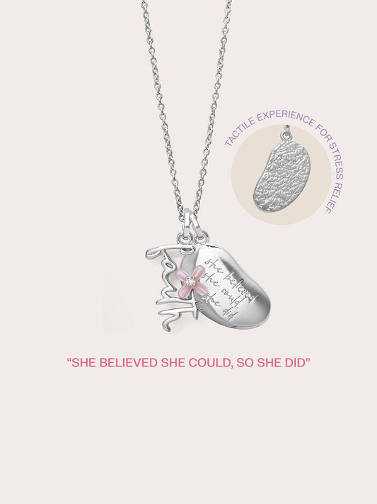 Faith Necklace S925 Silver Rhodium – Mondays Made Flower & Birthstone Jewelry Singapore