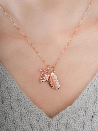 Faith Necklace Set 18K Rose Gold (2) – Mondays Made Flower & Birthstone Jewelry Singapore