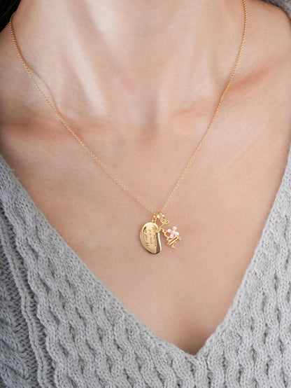 Faith Necklace Set 18K Gold (2) – Mondays Made Flower & Birthstone Jewelry Singapore