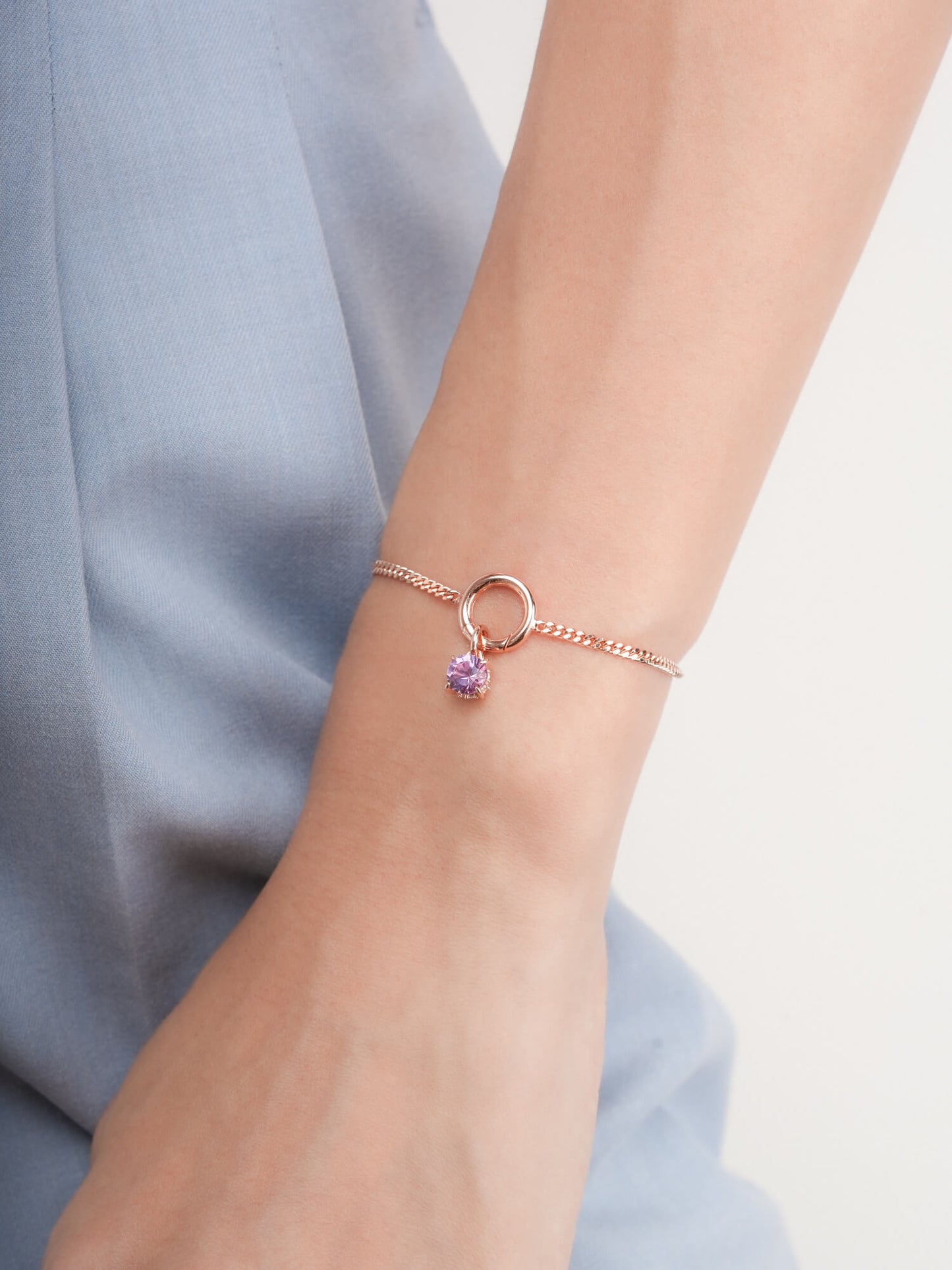 February Birthstone Charm - Amethyst
