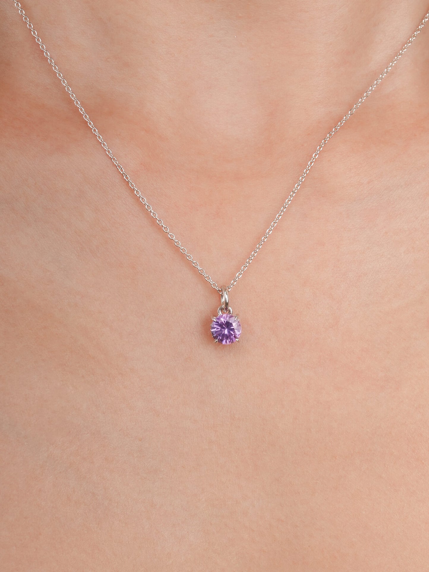 February Birthstone Necklace - Amethyst