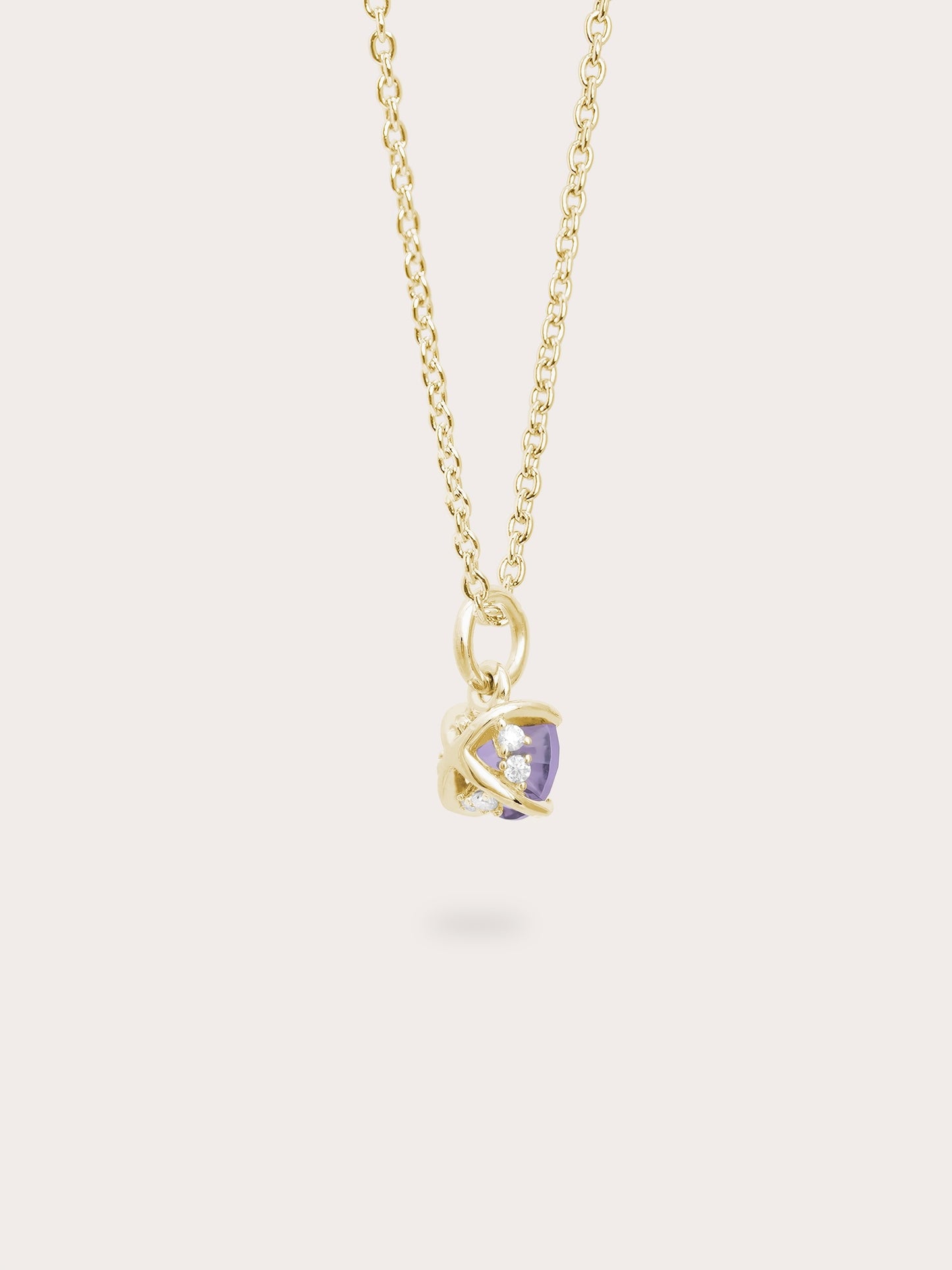 February Birthstone Necklace - Amethyst