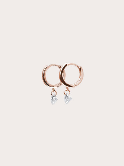 Floating Mois Huggies 18K Rose Gold (3) – Mondays Made Flower & Birthstone Jewelry Singapore