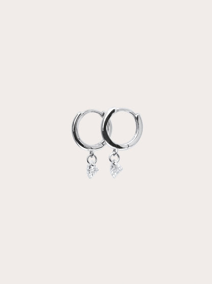 Floating Mois Huggies S925 Silver Rhodium (3) – Mondays Made Flower & Birthstone Jewelry Singapore