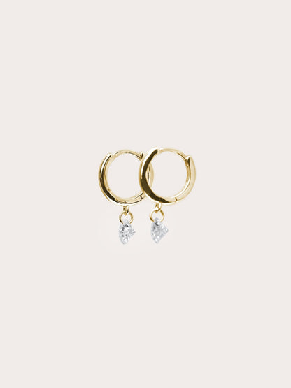Floating Mois Huggies 18K Gold (3) – Mondays Made Flower & Birthstone Jewelry Singapore
