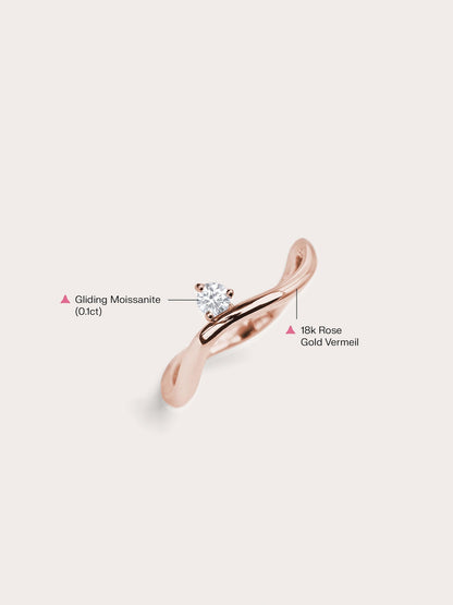 Floating Mois Ring 18K Rose Gold – Mondays Made Flower & Birthstone Jewelry Singapore