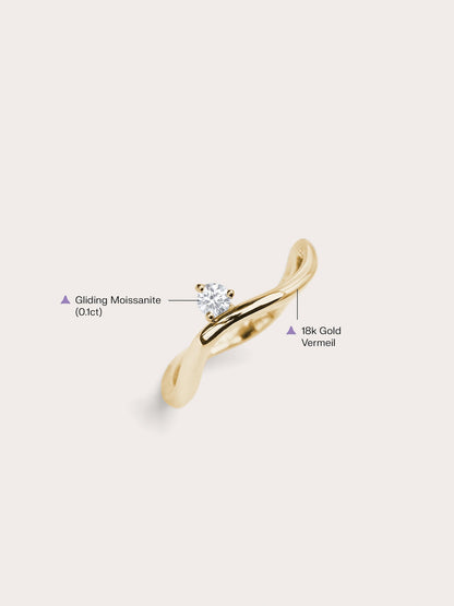 Floating Mois Ring 18K Gold – Mondays Made Flower & Birthstone Jewelry Singapore