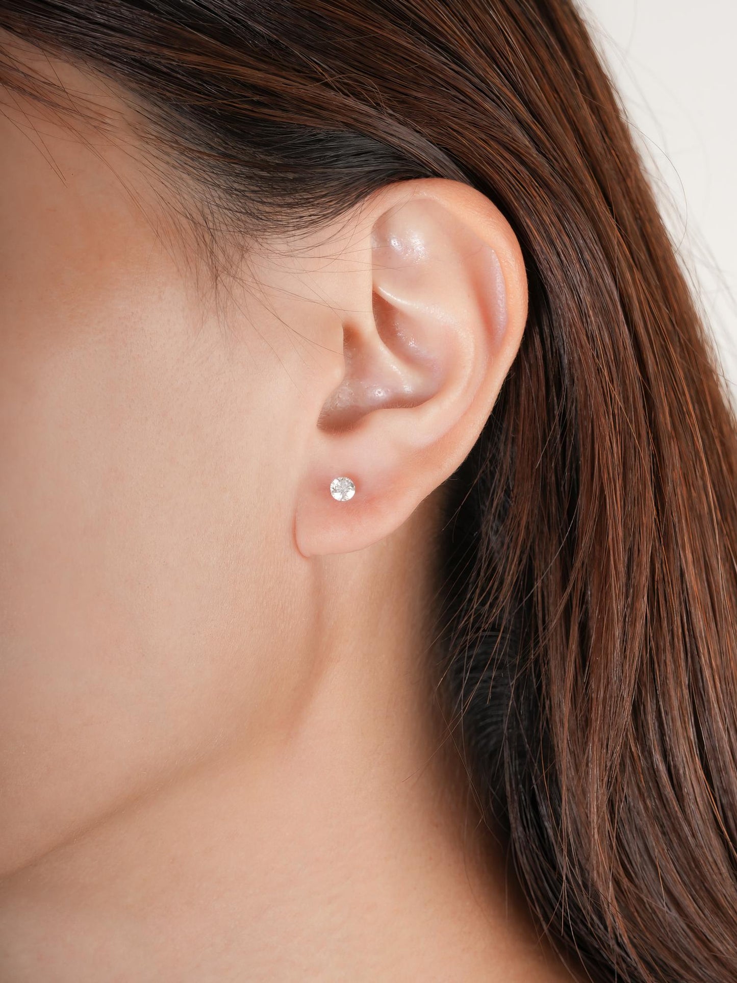 Floating Moissanite Stud Earrings (0.25ct)
