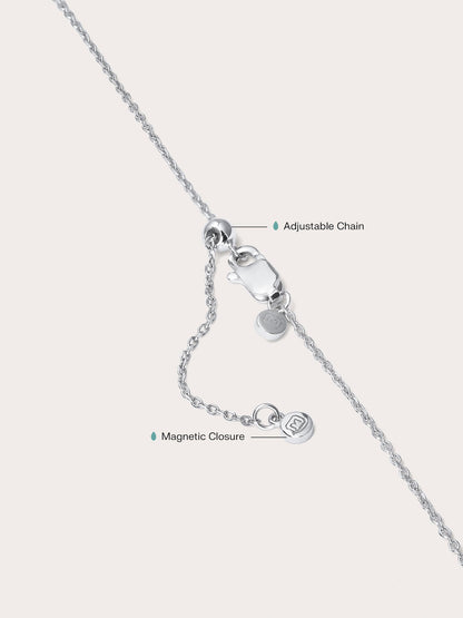Floating Mois Trio Necklace S925 Silver Rhodium (4) – Mondays Made Flower & Birthstone Jewelry Singapore