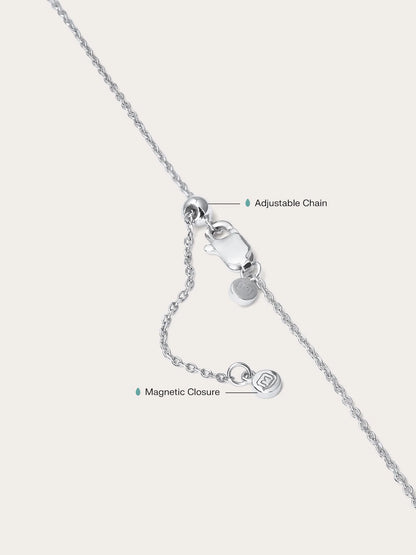 Floating Moissanite Trio Necklace