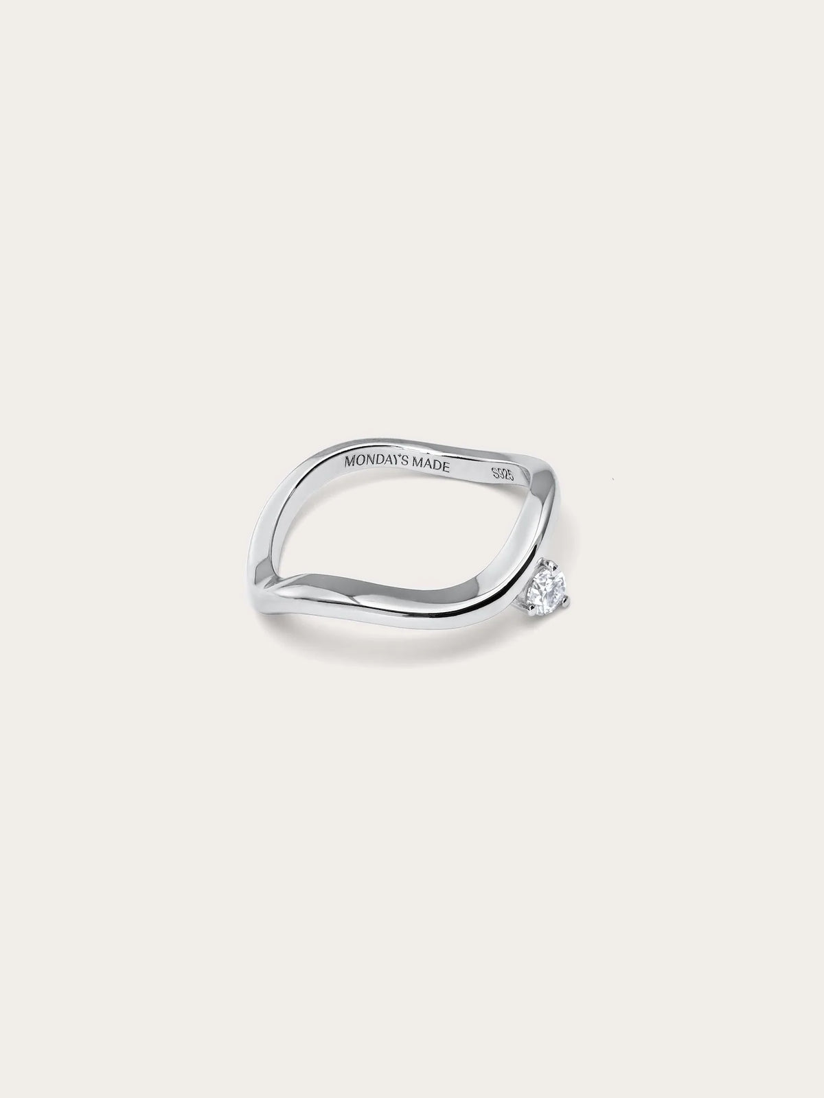 Floating Moissanite Wave Ring