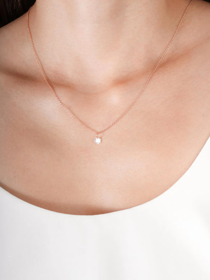 Floating Moissanite Necklace (0.5ct)