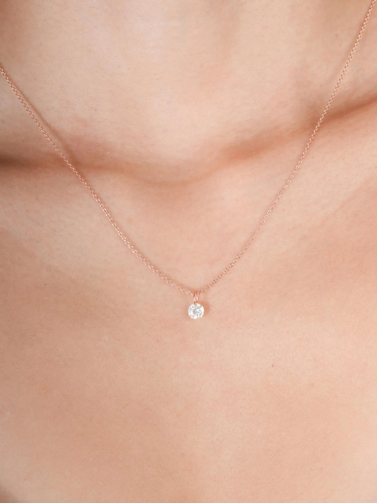 Floating Moissanite Necklace (0.5ct)