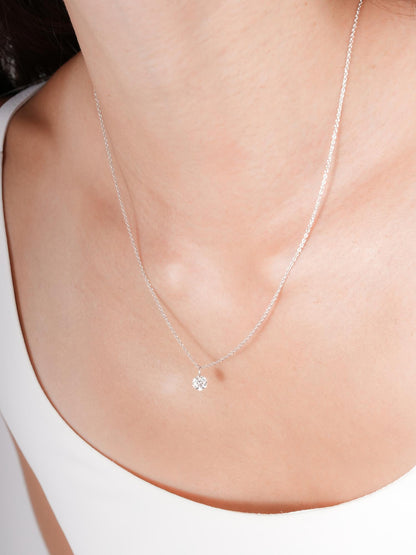 Floating Moissanite Necklace 0.5ct S925 Silver Rhodium (1) – Mondays Made Flower & Birthstone Jewelry Singapore