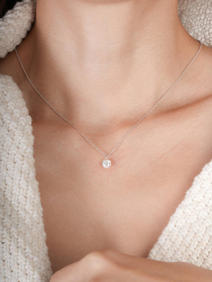 Floating Moissanite Necklace 1ct S925 Silver Rhodium (1) – Mondays Made Flower & Birthstone Jewelry Singapore