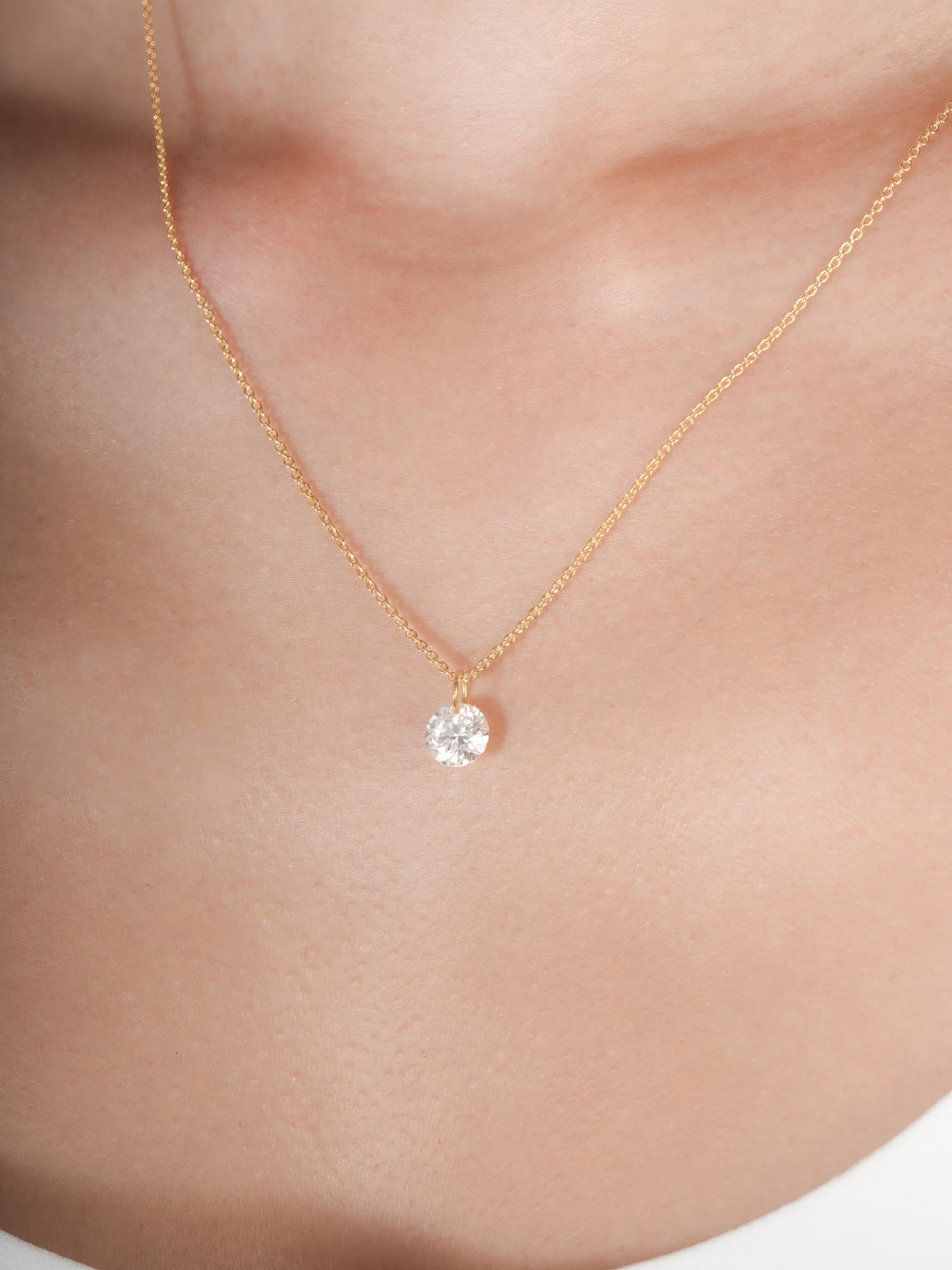 Floating Moissanite Necklace (1ct) in from Mondays Made