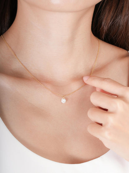 Floating Moissanite Necklace 1ct 18K Gold (2) – Mondays Made Flower & Birthstone Jewelry Singapore