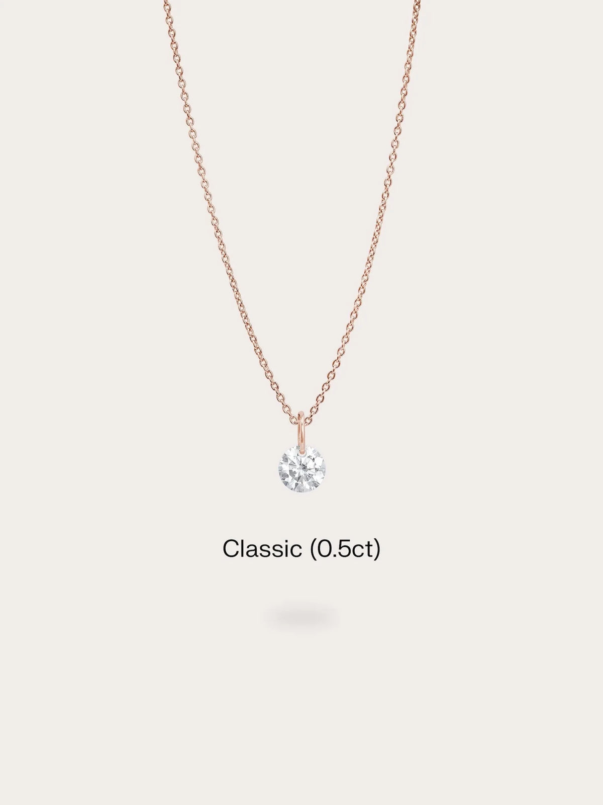 Floating Moissanite Necklace (0.5ct)