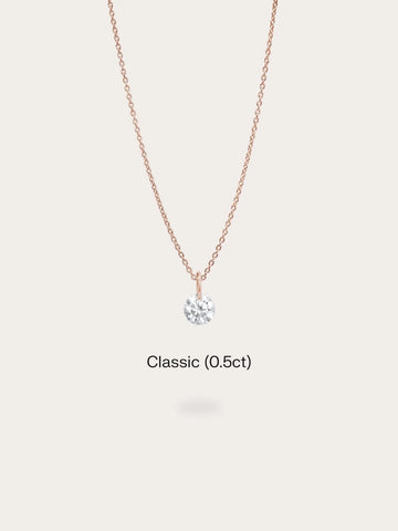 Floating Moissanite Necklace (0.5ct)