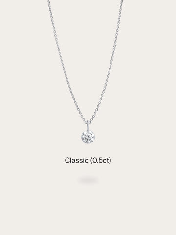 Floating Moissanite Necklace (0.5ct)