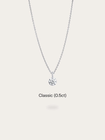 Floating Moissanite Necklace (0.5ct)
