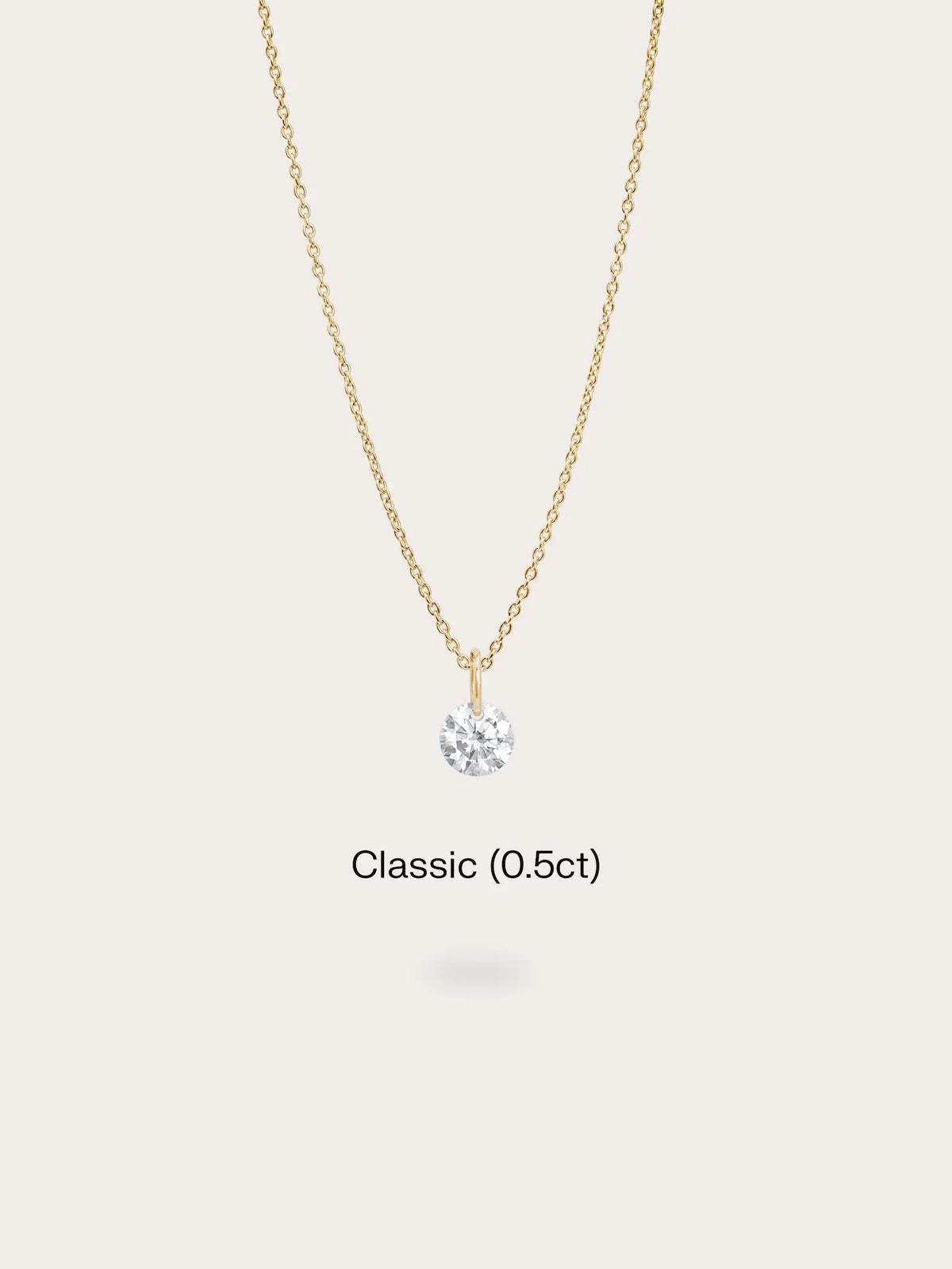 Floating Moissanite Necklace (0.5ct)