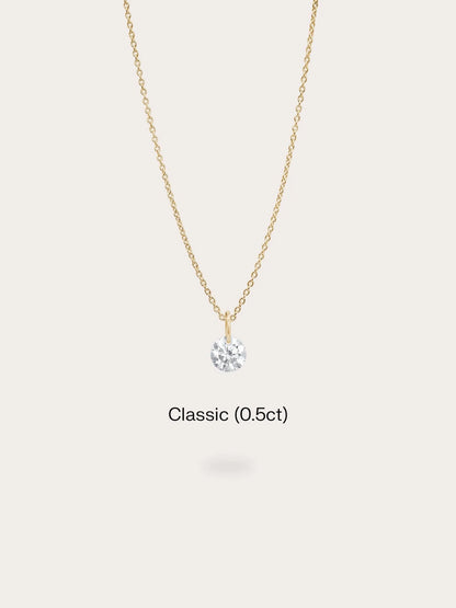 Floating Moissanite Necklace (0.5ct)