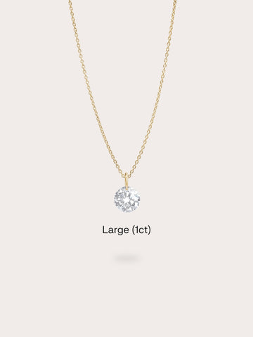 Floating Moissanite Necklace 18K Gold (4) – Mondays Made Flower & Birthstone Jewelry Singapore