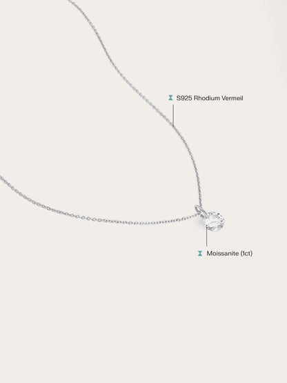 Floating Moissanite Necklace (1ct)