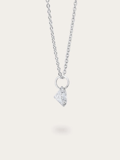 Floating Moissanite Necklace (0.5ct)