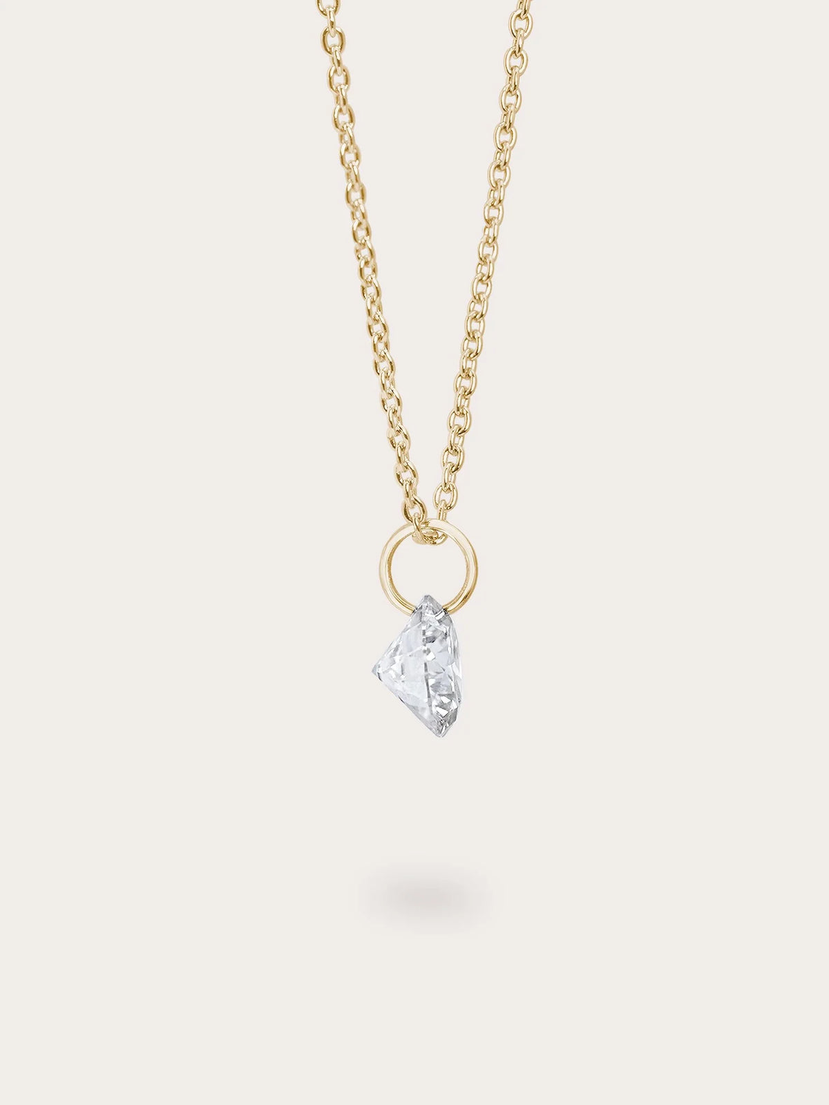 Floating Moissanite Necklace (0.5ct)