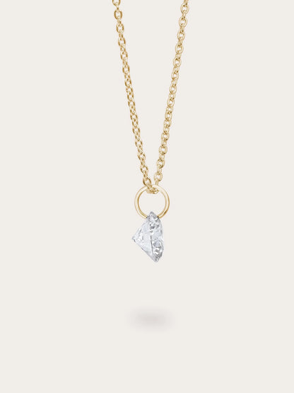Floating Moissanite Necklace (0.5ct)