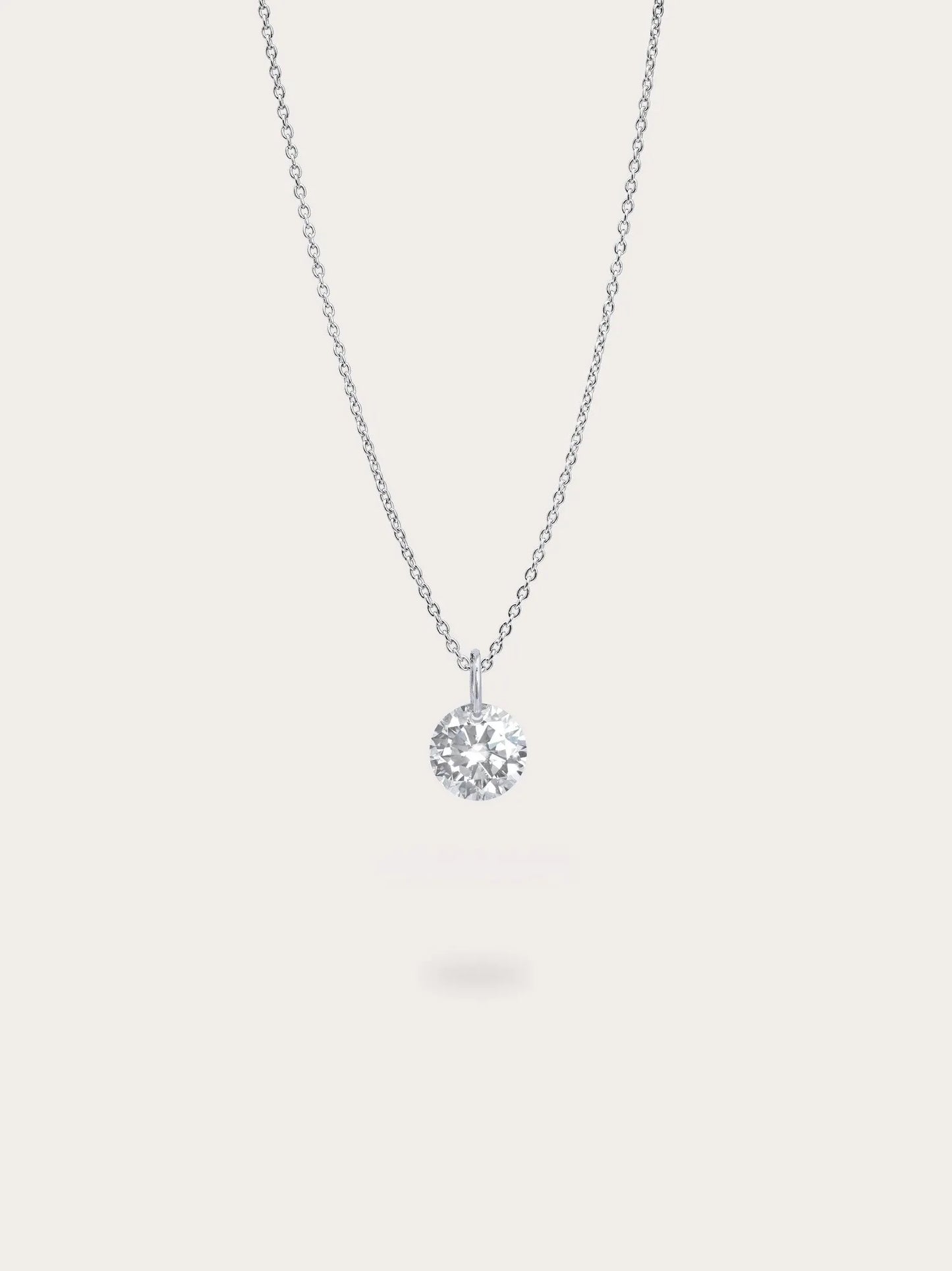 Floating Moissanite Necklace and Earrings Set