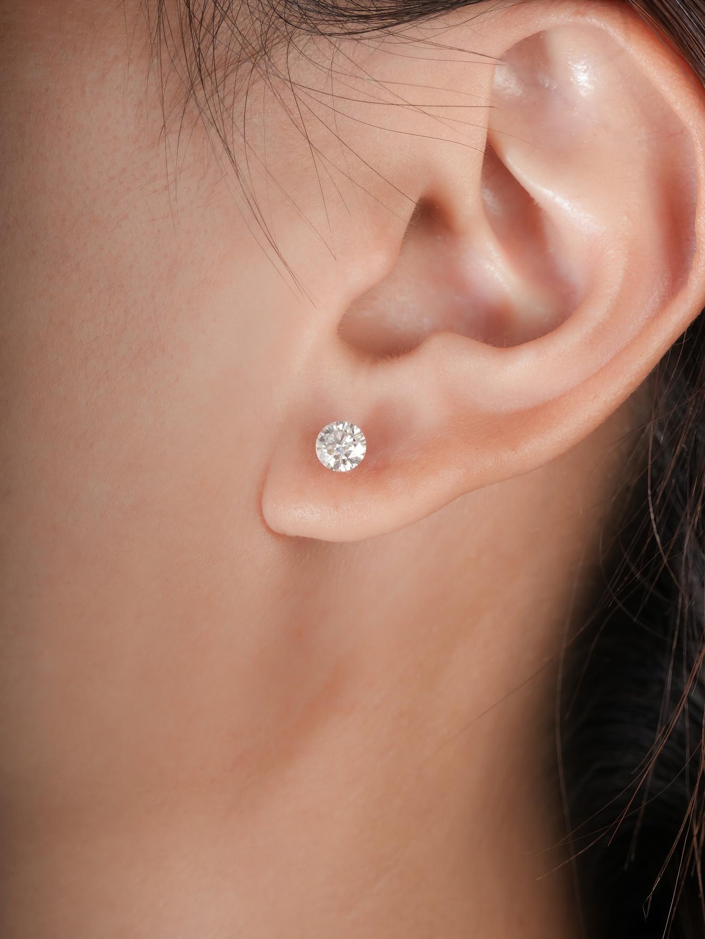 Floating Moissanite Stud Earrings (0.5ct)