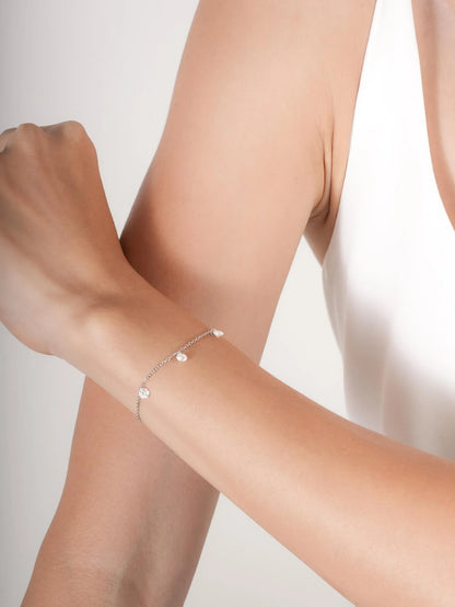 Floating Moissanite Trio Bracelet