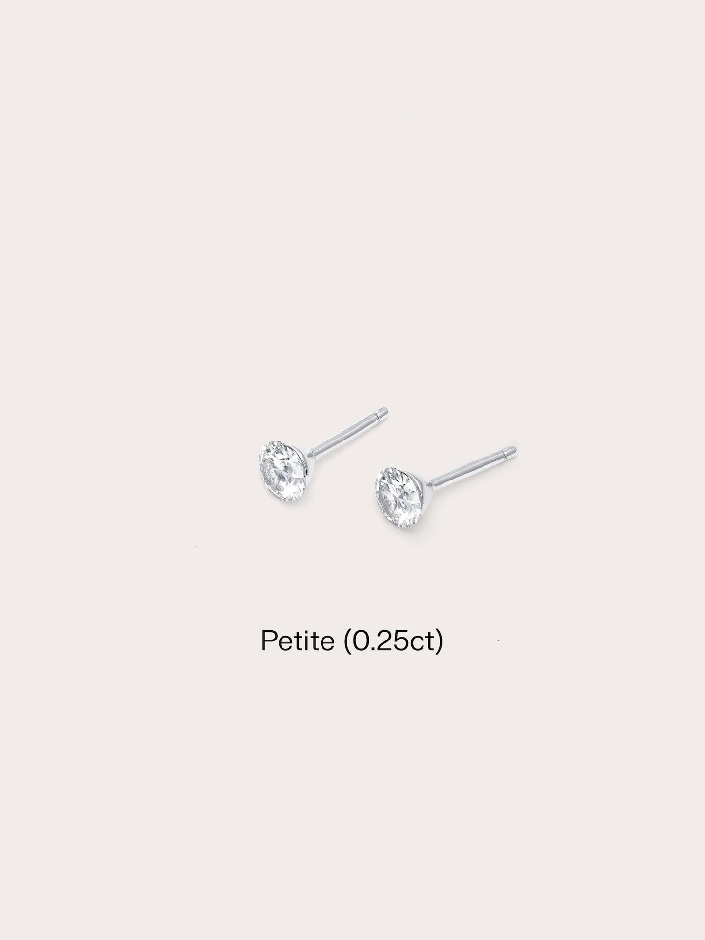 Floating Moissanite Stud Earrings (0.25ct)