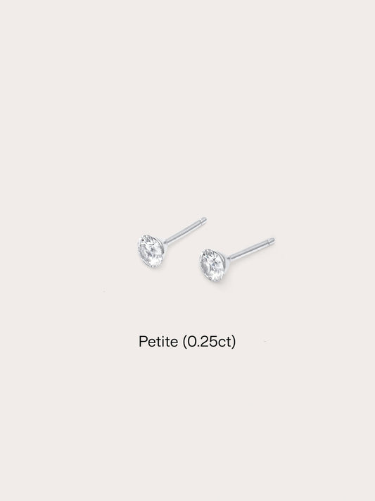 Floating Moissanite Stud Earrings (0.25ct)