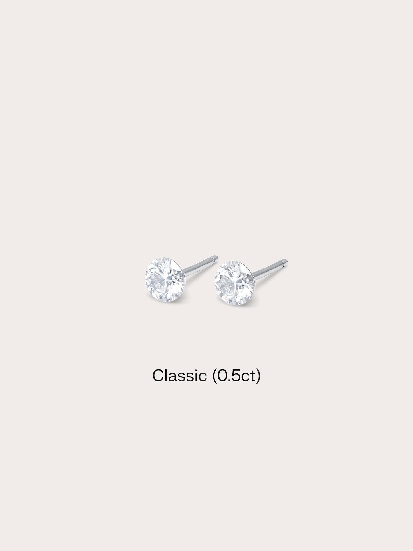 Floating Moissanite Stud Earrings (0.5ct)