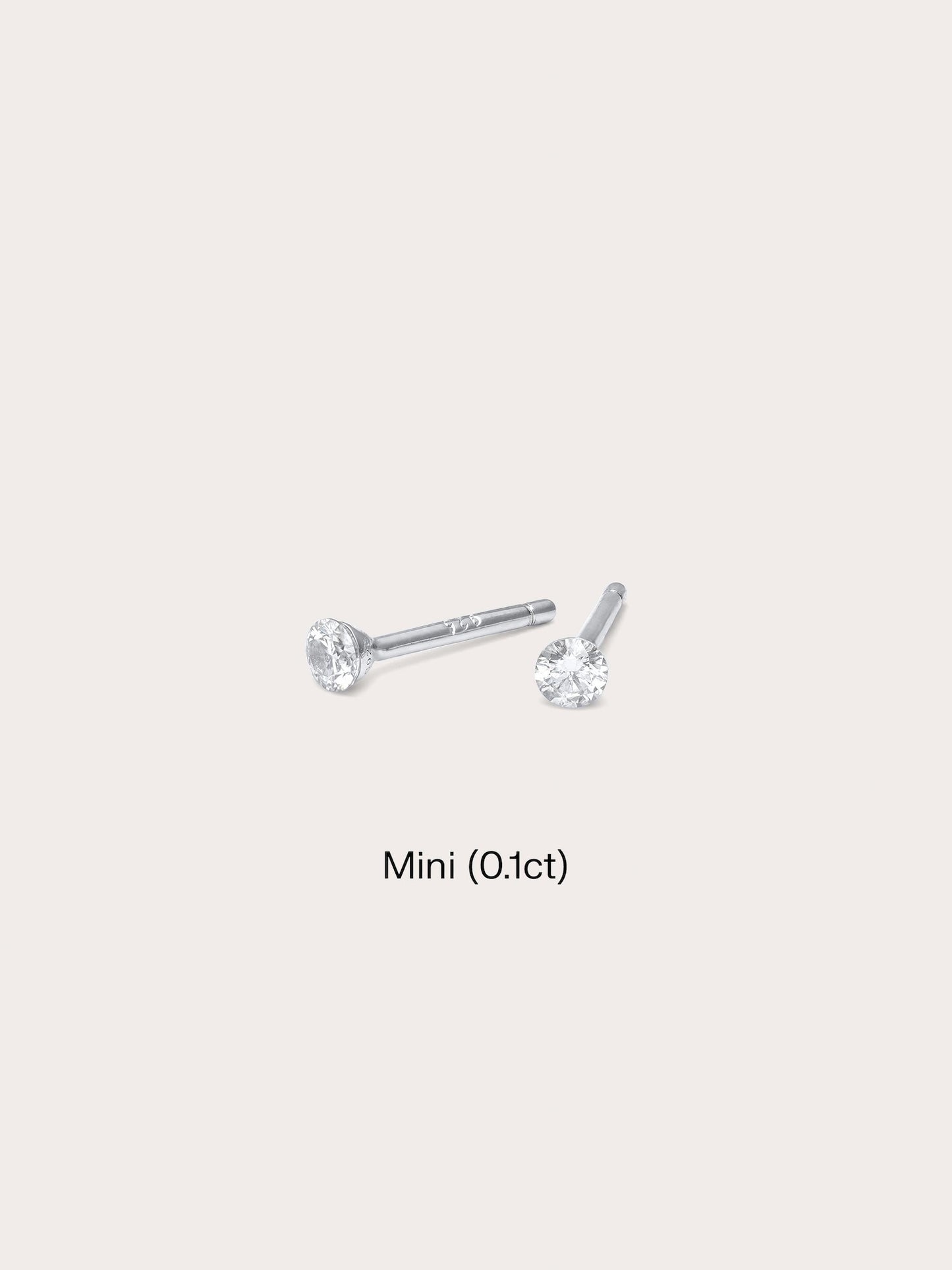Floating Moissanite Stud Earrings (0.1ct)