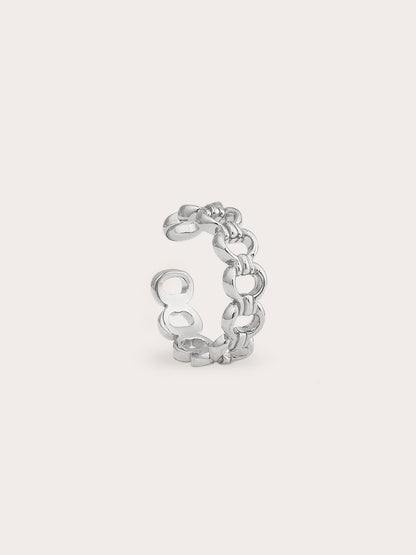 Halo Chain Ring S925 Silver Rhodium (4) – Mondays Made Flower & Birthstone Jewelry Singapore