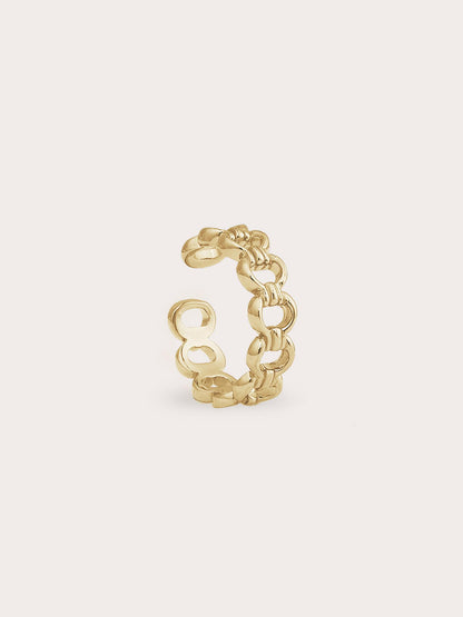 Halo Chain Ring 18K Gold (4) – Mondays Made Flower & Birthstone Jewelry Singapore