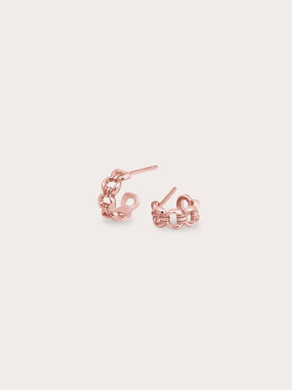 Halo Hoop 18K Rose Gold Flat – Mondays Made Flower & Birthstone Jewelry Singapore