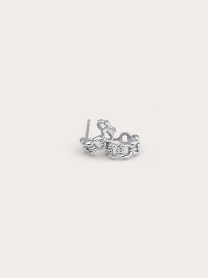 Halo Hoop S925 Silver Rhodium Close Up – Mondays Made Flower & Birthstone Jewelry Singapore