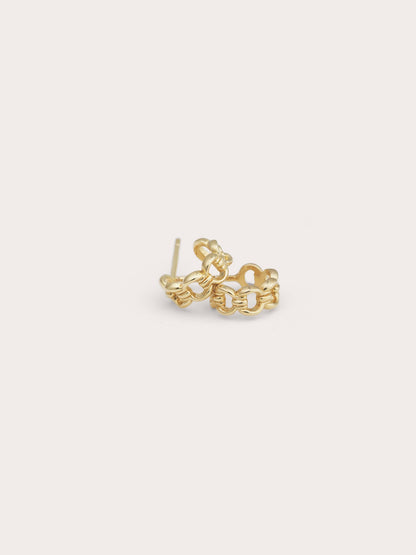 Halo Hoop 18K Gold Close Up – Mondays Made Flower & Birthstone Jewelry Singapore