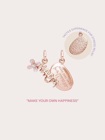 Happy Charm 18K Rose Gold – Mondays Made Flower & Birthstone Jewelry Singapore