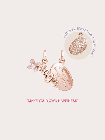 Happy Charm 18K Rose Gold – Mondays Made Flower & Birthstone Jewelry Singapore