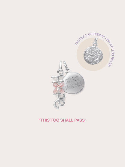 Hope Charm S925 Silver Rhodium – Mondays Made Flower & Birthstone Jewelry Singapore