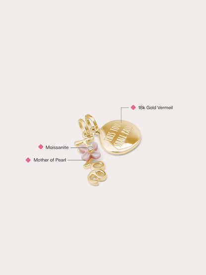 Hope Charm Set Flat 18K Gold – Mondays Made Flower & Birthstone Jewelry Singapore